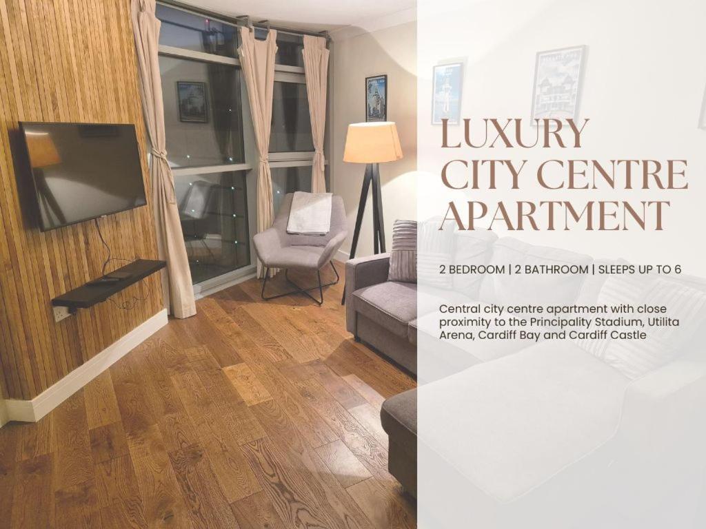 Ultra-Luxury City Centre 2 Bed Apartment, With Free Parking Cardiff Eksteriør bilde